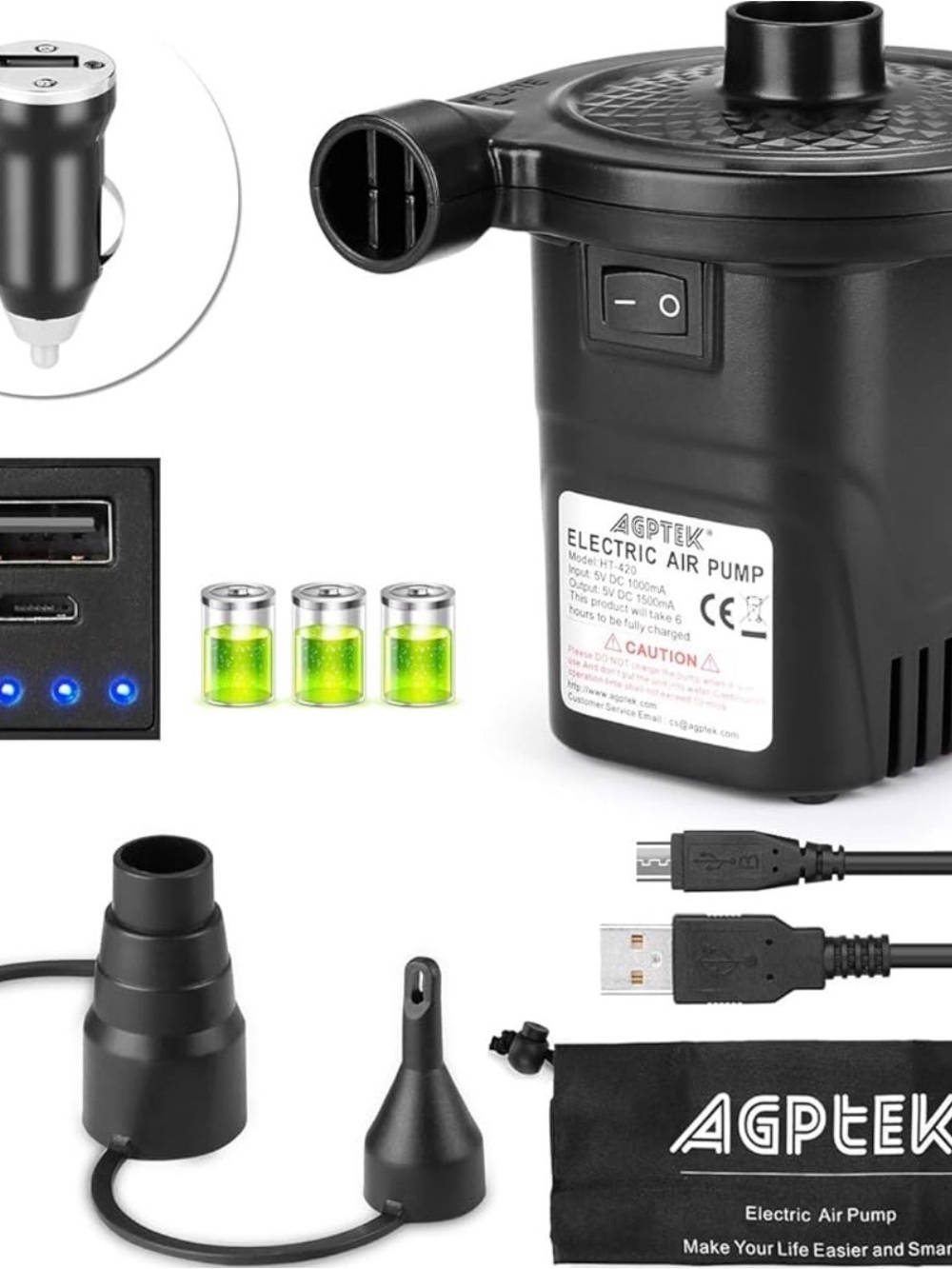 AGPTEK Two Way Electric Air Pump